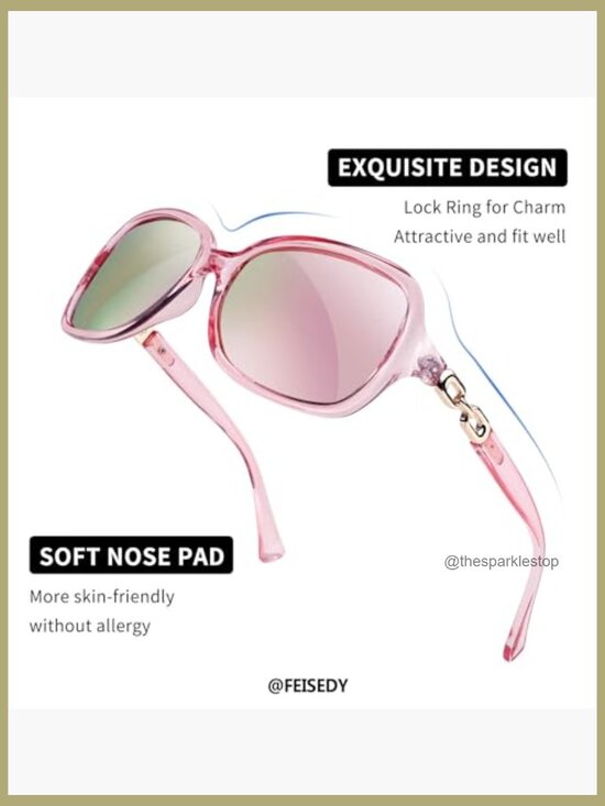 Vintage Square Polarized Sunglasses UV400 Fashion Metal Chain